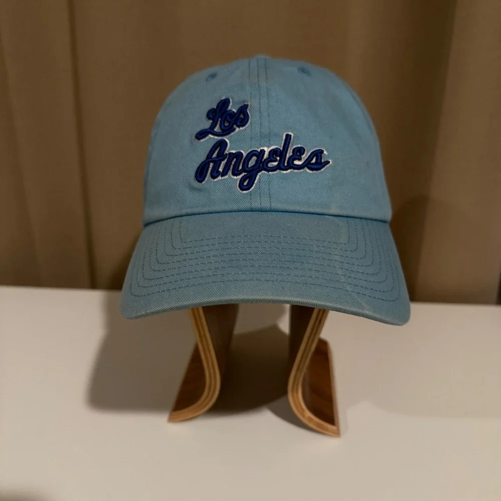 Mitchell Ness Los Angeles Script‎ Baseball Cap Light Blue Snapback NBA